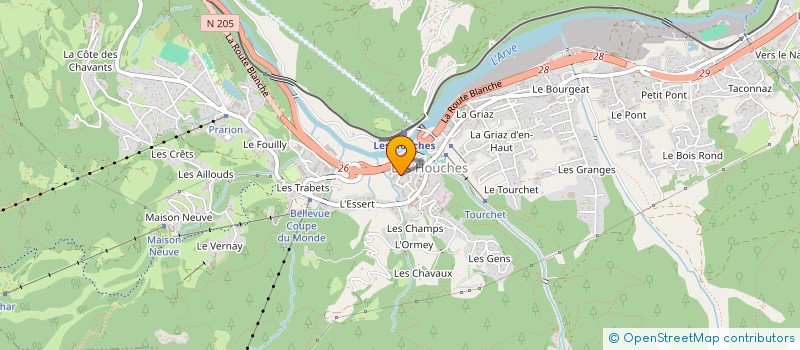 localisation de l'entreprise MADAME SABRINA DECHAUFOUR  LES HOUCHES