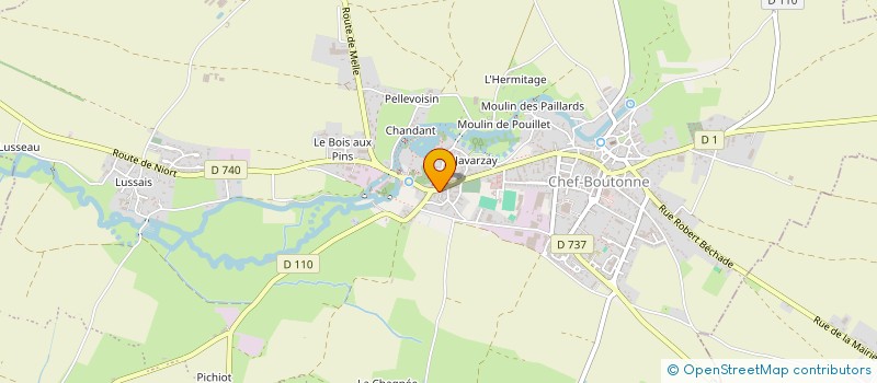 localisation de l'entreprise MADAME SABRINA DELORME  CHEF-BOUTONNE