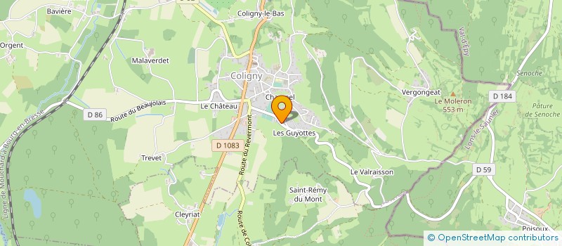 localisation de l'entreprise MADAME SABRINA DENISE ISABE PEREZ  COLIGNY