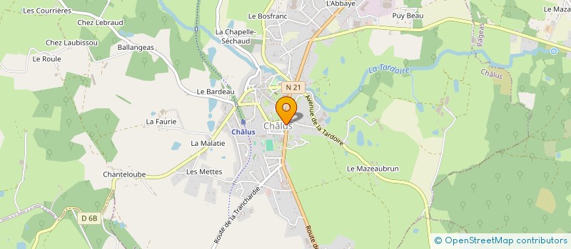 localisation de l'entreprise MADAME SABRINA DENIZET à CHALUS