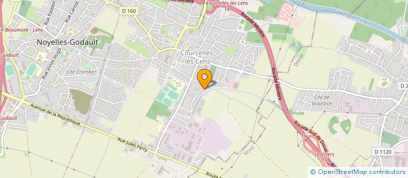 localisation de l'entreprise MADAME SABRINA DUBOIS  COURCELLES-LES-LENS