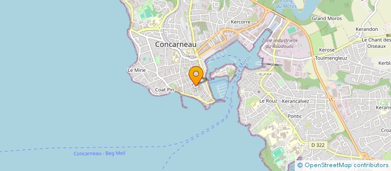localisation de l'entreprise MADAME SABRINA DULUARD à CONCARNEAU