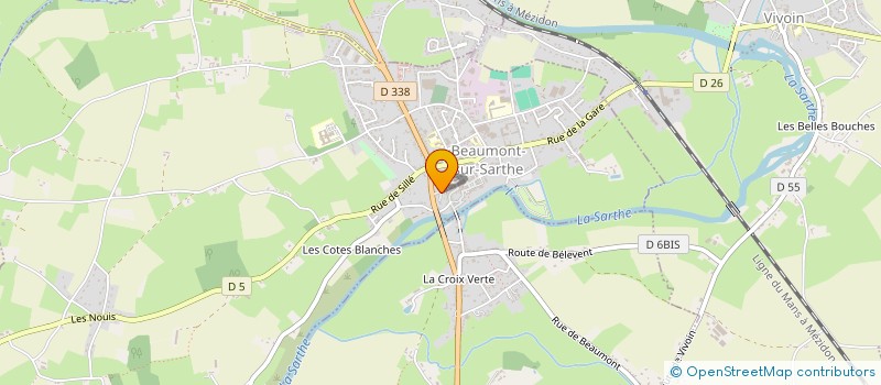 localisation de l'entreprise MADAME SABRINA FOUCAULT  BEAUMONT-SUR-SARTHE