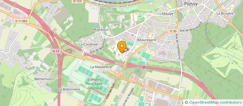 localisation de l'entreprise MADAME SABRINA GLOAGUEN  POISSY