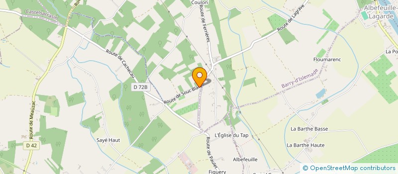 localisation de l'entreprise MADAME SABRINA HELFRID  LA VILLE-DIEU-DU-TEMPLE