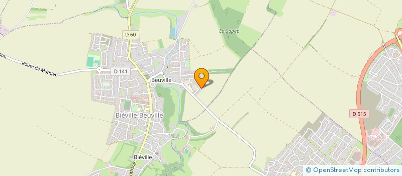 localisation de l'entreprise MADAME SABRINA HOUDANT  BIEVILLE-BEUVILLE