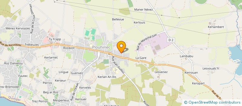 localisation de l'entreprise MADAME SABRINA JESTIN  PLOUHINEC