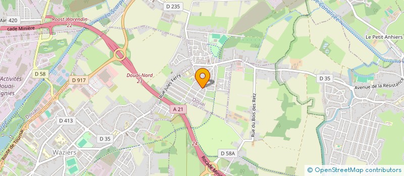 localisation de l'entreprise MADAME SABRINA JOVENIAUX  DOUAI