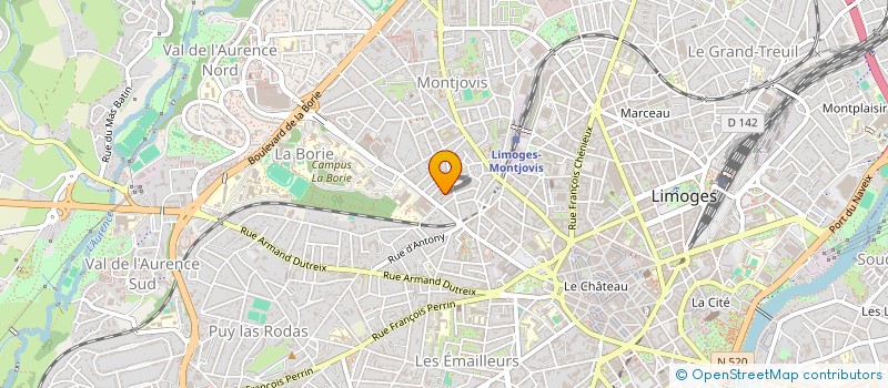 localisation de l'entreprise MADAME SABRINA JUGE à LIMOGES