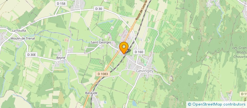 localisation de l'entreprise MADAME SABRINA LAGRANGE  GEVINGEY