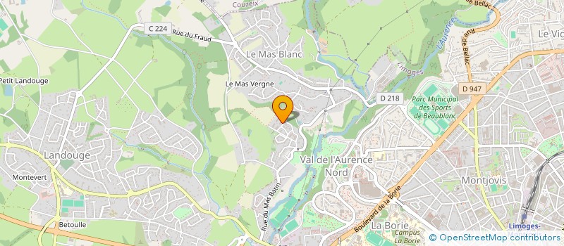 localisation de l'entreprise MADAME SABRINA LAMBERDIERE à LIMOGES