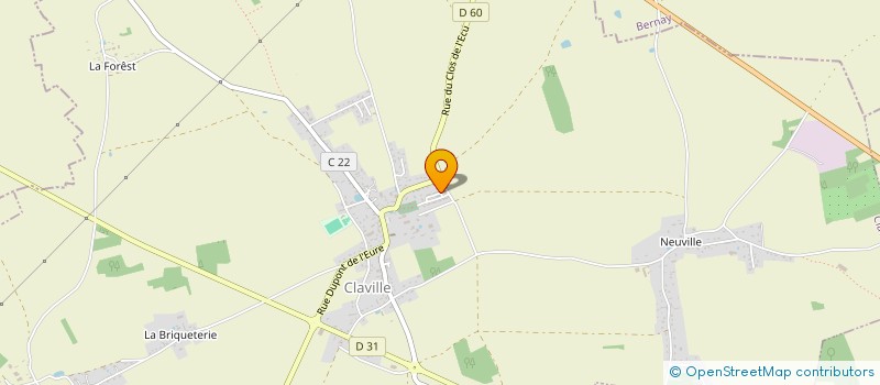 localisation de l'entreprise MADAME SABRINA LEROY  CLAVILLE