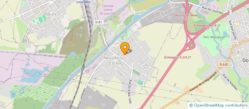 localisation de l'entreprise MADAME SABRINA MACAIGNE  NEUVILLE-SUR-ESCAUT