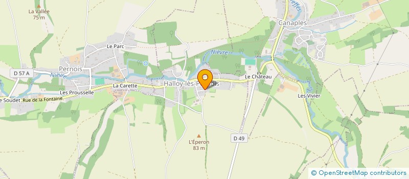 localisation de l'entreprise MADAME SABRINA MARTIN  HALLOY-LES-PERNOIS