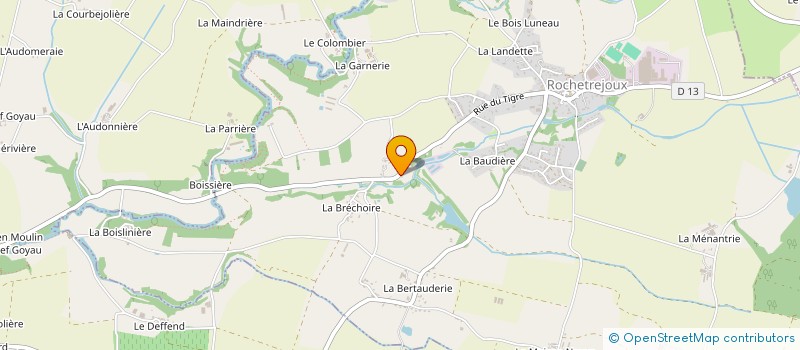 localisation de l'entreprise MADAME SABRINA MEUNIER à ROCHETREJOUX