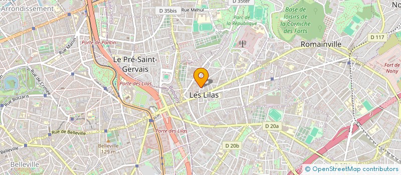 localisation de l'entreprise MADAME SABRINA MEURANT à LES LILAS