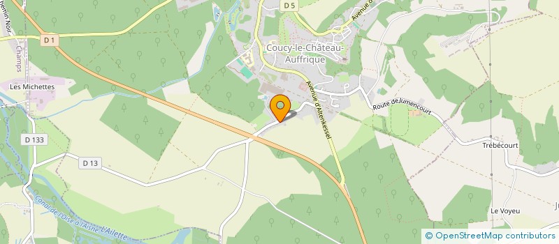 localisation de l'entreprise MADAME SABRINA MOLLET à COUCY-LE-CHATEAU-AUFFRIQUE