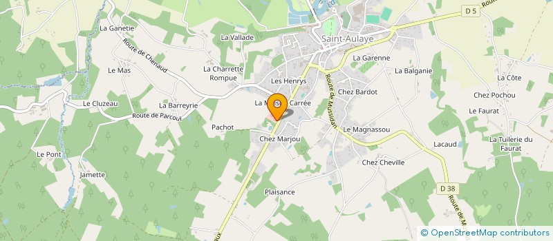 localisation de l'entreprise MADAME SABRINA MOREAU  SAINT AULAYE-PUYMANGOU