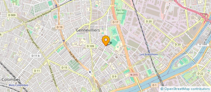 localisation de l'entreprise MADAME SABRINA MORIN à GENNEVILLIERS