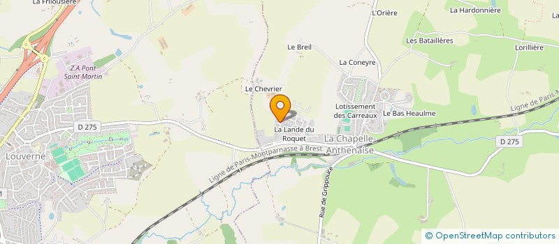 localisation de l'entreprise MADAME SABRINA OULMAS  LA CHAPELLE-ANTHENAISE