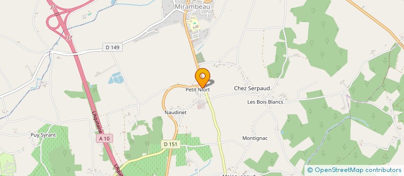 localisation de l'entreprise MADAME SABRINA PELTAN  MIRAMBEAU