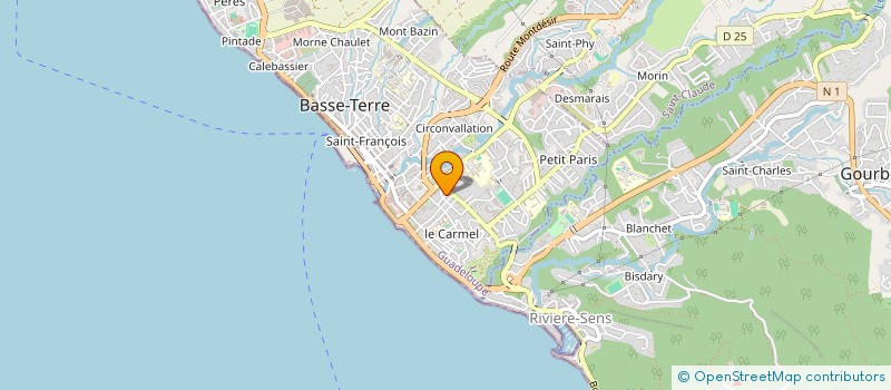 localisation de l'entreprise MADAME SABRINA PENTIER BEAUGENDRE à BASSE-TERRE