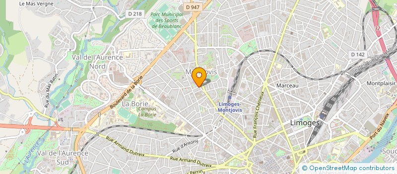 localisation de l'entreprise MADAME SABRINA PETIT à LIMOGES