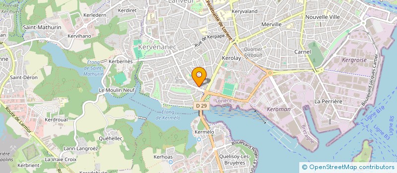 localisation de l'entreprise MADAME SABRINA PIERRE-LEANDRE  LORIENT