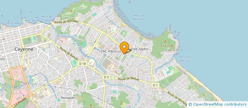 localisation de l'entreprise MADAME SABRINA RIFFET  CAYENNE