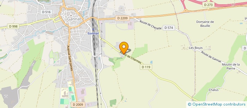 localisation de l'entreprise MADAME SABRINA RODRIGUES  GANNAT