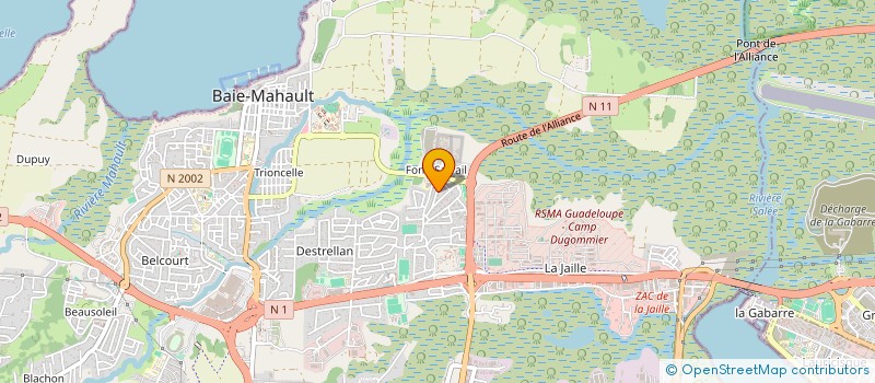 localisation de l'entreprise MADAME SABRINA ROSALIE PLACIDE  BAIE-MAHAULT