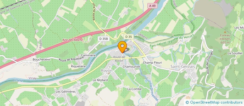 localisation de l'entreprise MADAME SABRINA VETILLARD à ROVON