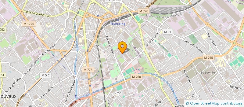 localisation de l'entreprise MADAME SABRINE HENNI-ZOURGUI  TOURCOING