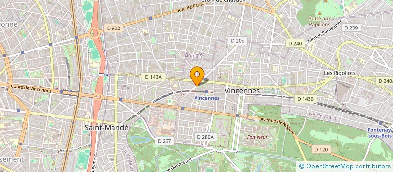 localisation de l'entreprise MADAME SABY DORLEANS à VINCENNES