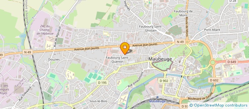 localisation de l'entreprise MADAME SACHA DONDEZ  MAUBEUGE