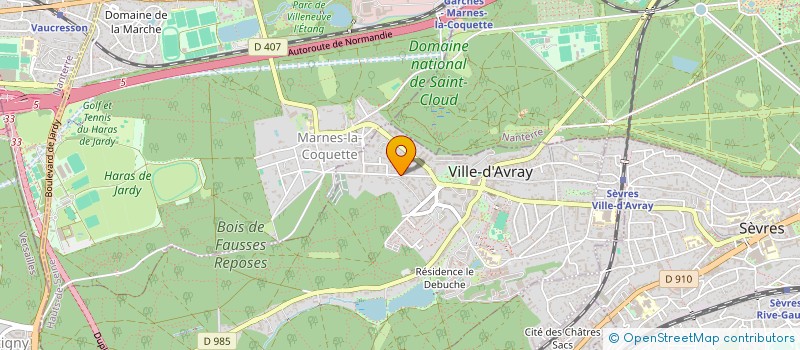 localisation de l'entreprise MADAME SADDIKA DALI ALI  VILLE-D'AVRAY