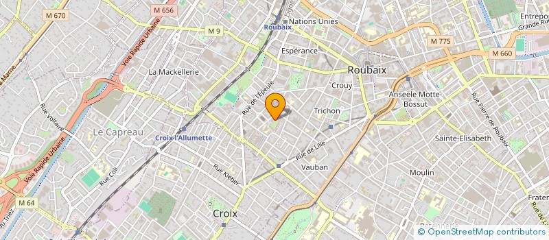 localisation de l'entreprise MADAME SADIA AKROUN  ROUBAIX