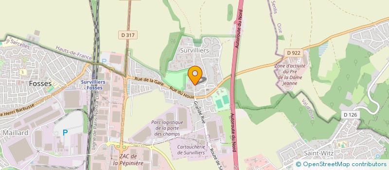 localisation de l'entreprise MADAME SADIA GHRIB  SURVILLIERS