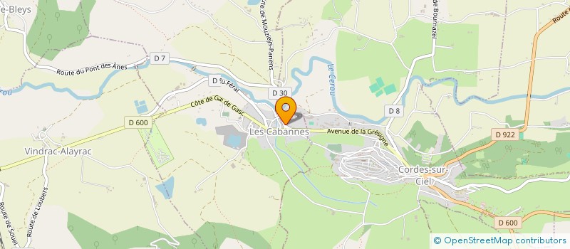 localisation de l'entreprise MADAME SADIA HAMICHE  LES CABANNES