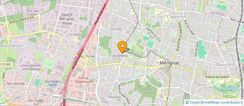 localisation de l'entreprise MADAME SAFA CHAOUQI  MERIGNAC