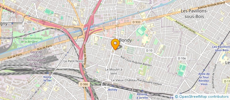 localisation de l'entreprise MADAME SAHEL KHELIFI  BONDY