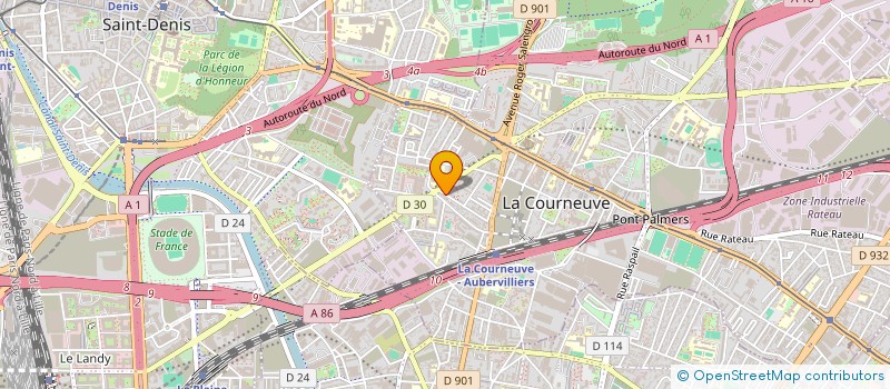 localisation de l'entreprise MADAME SALIHA BOUCHAFA  LA COURNEUVE