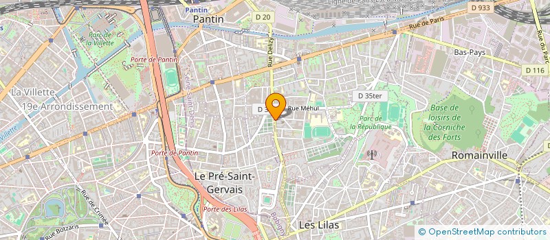 localisation de l'entreprise MADAME SALIHA MORDI  PANTIN