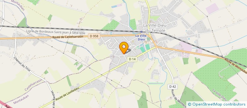 localisation de l'entreprise MADAME SALIMA CHAHBOUNE  LA VILLE-DIEU-DU-TEMPLE