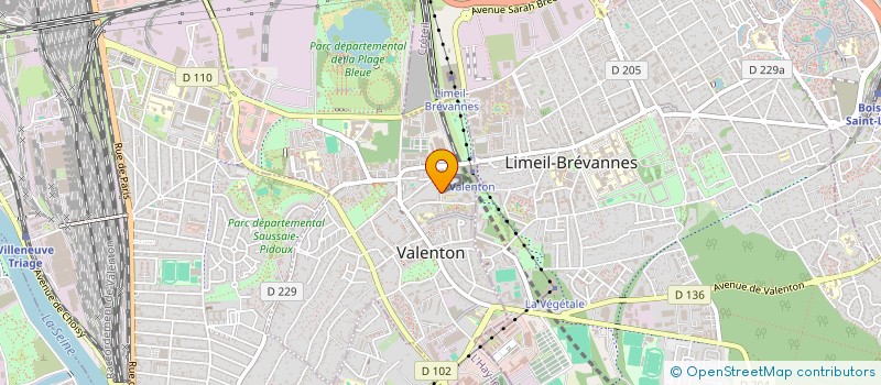 localisation de l'entreprise MADAME SALIMA MESSAOUDI  VALENTON