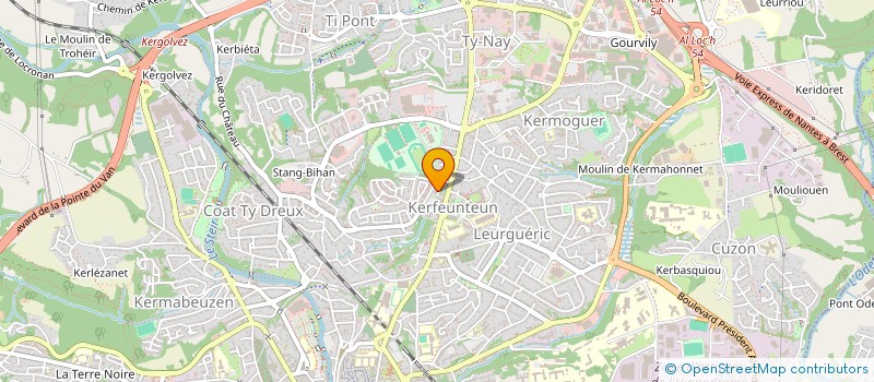 localisation de l'entreprise MADAME SALLY FERGUSON  QUIMPER