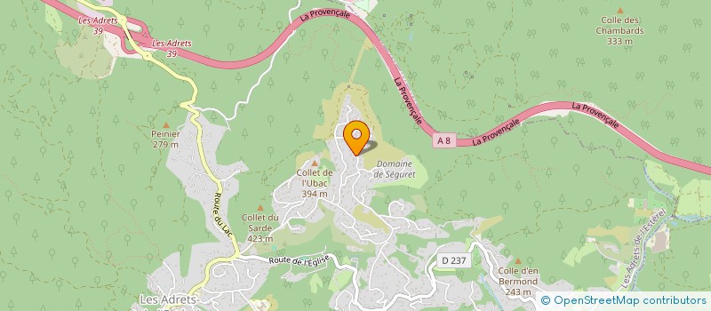 localisation de l'entreprise MADAME SALLY JENKINS  LES ADRETS-DE-L'ESTEREL