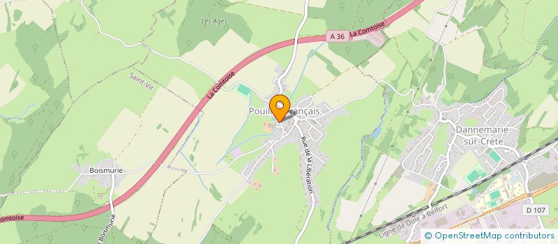 localisation de l'entreprise MADAME SALOME BERGEROT  POUILLEY-FRANCAIS