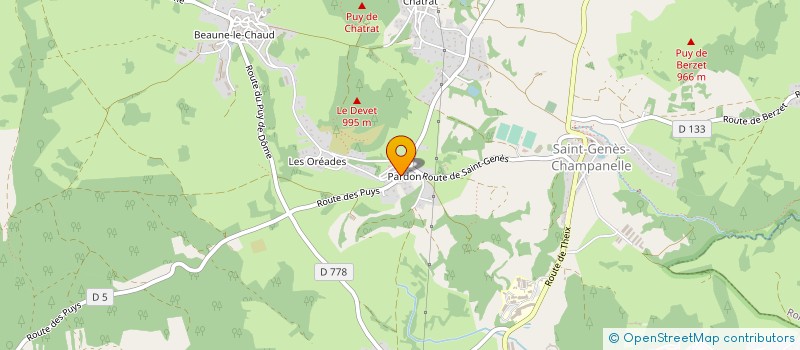 localisation de l'entreprise MADAME SALOME BONVIN  SAINT-GENES-CHAMPANELLE