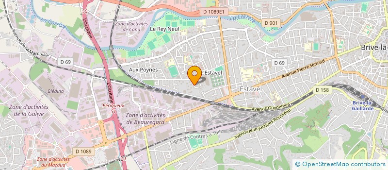 localisation de l'entreprise MADAME SALOUA KAJJI  BRIVE-LA-GAILLARDE